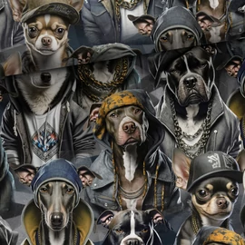 Prémium mintás futter, Hip-hop kutyák