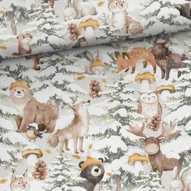 Prémium mintás futter, Vidám téli erdő