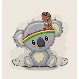 Futter, szabadidő anyag panel 40x50 cm, indian koala