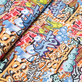 Prémium pamut jersey, Graffiti