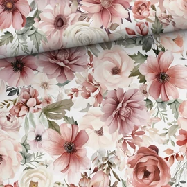 Prémium pamut jersey, Nagyi virágoskertje