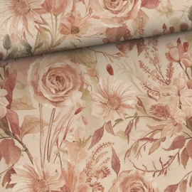 Prémium pamut jersey, Őszi virág