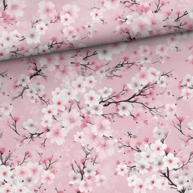 Prémium pamut jersey, Pink Sakura