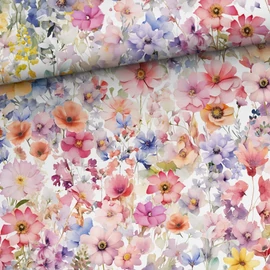 Prémium pamut jersey, Színes rét