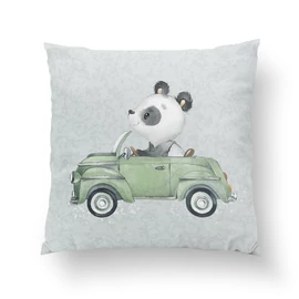 Prémium pamutvászon panel 38x38 cm, Száguldó panda