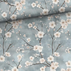Prémium pamut jersey, Sakura virágzás