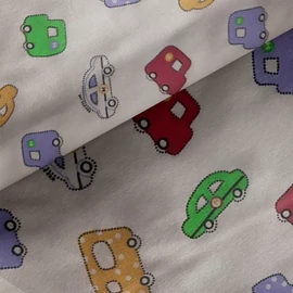 Elasztikus pamut jersey, kisautó
