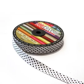 Ferdepánt, fehér alapon fekete pöttyös 20 mm