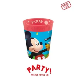 4db újrafelhasználható bulis pohár 250 ml MICKEY ROCK THE HOUSE