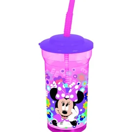 Szívószálas műanyag pohár BPA mentes - Minnie egér - 300ML