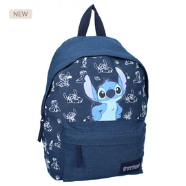 Stitch prémium iskolatáska farmer anyagból két rekeszes