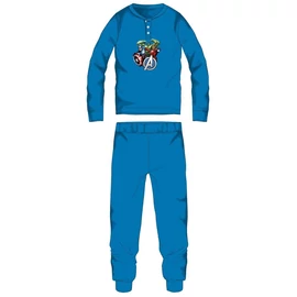 Bosszúállók téli vastag gyerek pizsama - pamut flanel pizsama - világoskék - 116