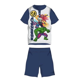 Bosszúállók nyári rövid ujjú gyerek pizsama - pamut jersey pizsama - sötétkék - 104