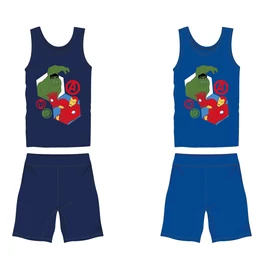 Bosszúállók pamut nyári együttes - trikó-rövidnadrág szett - középkék - 116