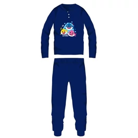 Baby Shark téli pamut gyerek pizsama - interlock pizsama - sötétkék - 110