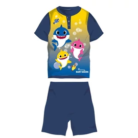 Baby Shark nyári rövid ujjú gyerek pizsama - pamut jersey pizsama
