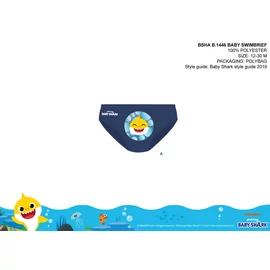 Baby shark baba fürdő alsó kisfiúknak - sötétkék - 98