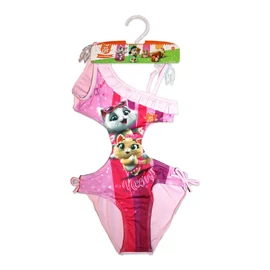 44 Csacska macska trikini kislányoknak - világosrózsaszín - 98