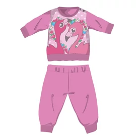 Flamingó téli pamut baba pizsama - interlock pizsama - rózsaszín - 98