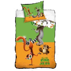 Madagascar KING JULIAN ágyneműhuzat garnitúra 140X200+70X90