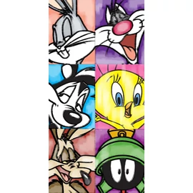 Bolondos dallamok (Looney Tunes) 100% pamut strandtörölköző 70x140cm