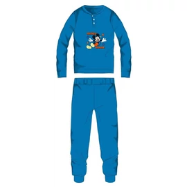 Disney Mickey egér pamut flanel pizsama - téli vastag gyerek pizsama - világoskék - 98