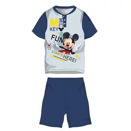 Disney Mickey egér nyári rövid ujjú gyerek pizsama - pamut jersey pizsama - sötétkék - 104