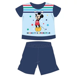 Disney Mickey egér nyári rövid ujjú baba pizsama - pamut jersey pizsama - sötétkék - 86