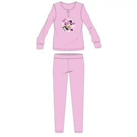 Disney Minnie egér pamut flanel pizsama - téli vastag gyerek pizsama - világosrózsaszín - 116