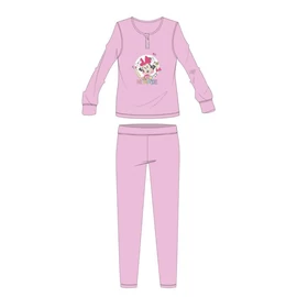 Disney Minnie egér téli pamut gyerek pizsama - interlock pizsama - világosrózsaszín - 104