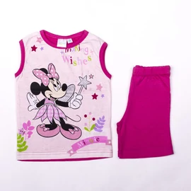 Minnie egér kislány pamut nyári együttes - trikó-rövidnadrág szett 