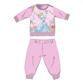 Disney Hercegnők téli pamut baba pizsama - interlock pizsama - világosrózsaszín - 98