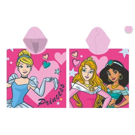 Disney Hercegnők gyorsan száradó poncsó - 55x110 cm