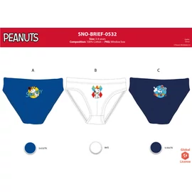 Snoopy kisfiú alsó - 3 darabos pamut alsó - 98-104