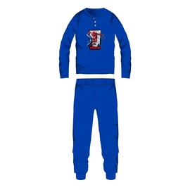 Spiderman téli pamut gyerek pizsama - interlock pizsama - középkék - 104