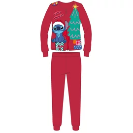 Stitch vastag interlock karácsonyi pamut pizsama kislányoknak - 128