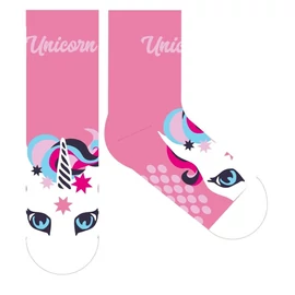 Unikornis csúszásgátlós teliplüss normál zokni gyerekeknek