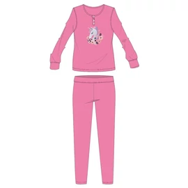 Unikornis pamut flanel pizsama - téli vastag gyerek pizsama - rózsaszín - 122