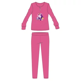 Unikornis téli pamut gyerek pizsama - interlock pizsama - rózsaszín - 98