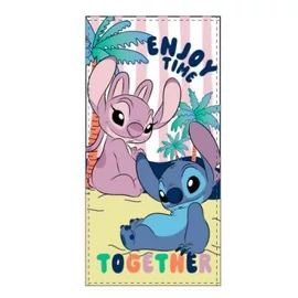 Disney Stitch Enjoy Time 100% pamut strandtörölköző - 70x140 cm