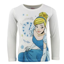 Disney Hercegnők Cinderella White gyerek hosszú póló, felső 4 év / 104 cm