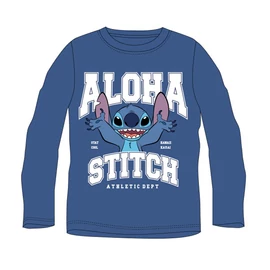 Disney Lilo és Stitch, A csillagkutya Athletic Blue gyerek hosszú póló, felső 7 év / 122 cm