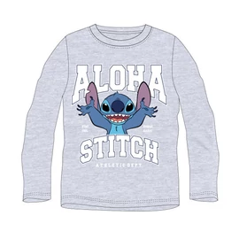 Disney Lilo és Stitch, A csillagkutya Athletic Grey gyerek hosszú póló, felső 8 év / 128 cm