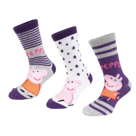 Peppa malac Purple Stars gyerek zokni 27/30