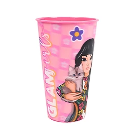 Glam Girls Team 3D hatású műanyag pohár 480 ml