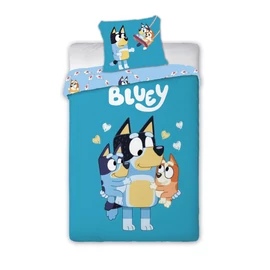 Bluey Loving Moments gyerek, ovis ágyneműhuzat 100×135cm, 40×60 cm