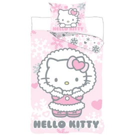 Hello Kitty Cozy Winter gyerek, ovis ágyneműhuzat 100×135 cm, 40×60 cm