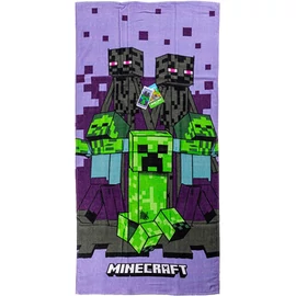 Minecraft Purple fürdőlepedő, strand törölköző 70x140cm