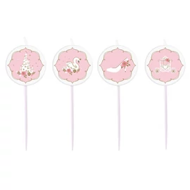 Hercegnők Swan mini tortagyertya, gyertya szett 4 db-os