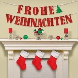 Frohe Weihnachten Red papír felirat 365 cm